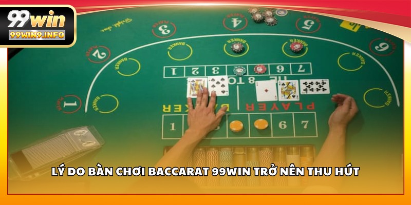 Lý do bàn chơi Baccarat 99WIN trở nên thu hút